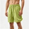 thumbnail image 3 of Daiosportswear Men'S Summer Quick Dry Nylon Shorts, Elastic Drawstring Waist Breathable Sports Shorts with Deep Pockets, for Running, Gym and Casual Wear Green M(M), 3 of 5