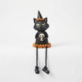 thumbnail image 3 of Halloween Dangling Leg Shelf Sitters Set Cute Mummy Ghost Witch Resin Figurines Decor,Orange, 3 of 5