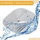 thumbnail image 5 of Tapa de la puerta del tanque de combustible para Hyundai Tucson 2021-2024, cubierta de la tapa de combustible, tipo adhesivo, tono plateado cromado, ABS, 5 of 6