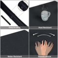 thumbnail image 3 of shiyou-Bleswin Multifunctional Large Desk Mat, Double Sided Computer Desk pad, Extended Mouse Mat, Office Desk Protector with Waterproof PU Leather, 35.4''×16.9'', Office Home Writing Pad (Black+Grey, 3 of 4