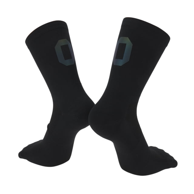 Calcetines de ciclismo Unique Bargains, transpirables, absorbentes de sudor, anti-fricción, negros, tamaño L, 1 par