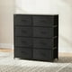 thumbnail image 1 of MUEBLANA - Cómoda Cajonera para Recamara 8 Cajones de Tela con Parte Superior y Frontal de Madera Marco de Acero  80 x 101 cm Sala, Oficina Color Negro Mueble Organizador para Ropa, 1 of 6