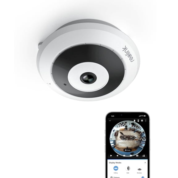 Reolink FE-W 6MP 360 Fisheye Indoor Wi-Fi Security Camera, Smart Detection, Two-Way Talk, Night Vision,Built-in Siren