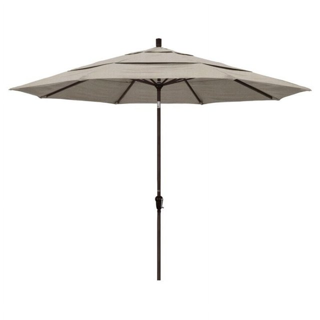 California Umbrella Parasol de Patio 11 Pieds en Granit Tissé