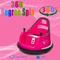 thumbnail image 3 of LUIBAS 12V Toddlers Ride-on Bumper Car, Baby Electric Ride on Toy Car with Remote Control, 360° Spin Gift for 1.5-6 Years Boys and Girls, Rose Pink, 3 of 6