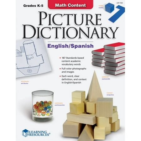 Learning Resources Math Content Picture Dictionary (Eng/Span Multi-Colored
