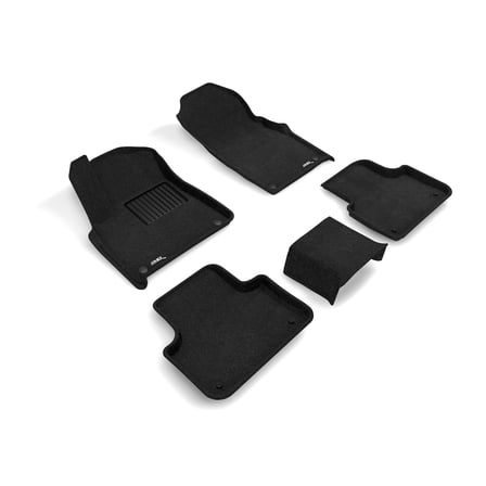 3D MAXpider Custom Fit Elegant Floor Mats (Black) Compatible with AUDI Q7 (4M) 2017-2025/SQ7 (4M) 2020-2025/Q8 2019-2025/SQ8/RS Q8 2020-2025 - 1st & 2nd Row