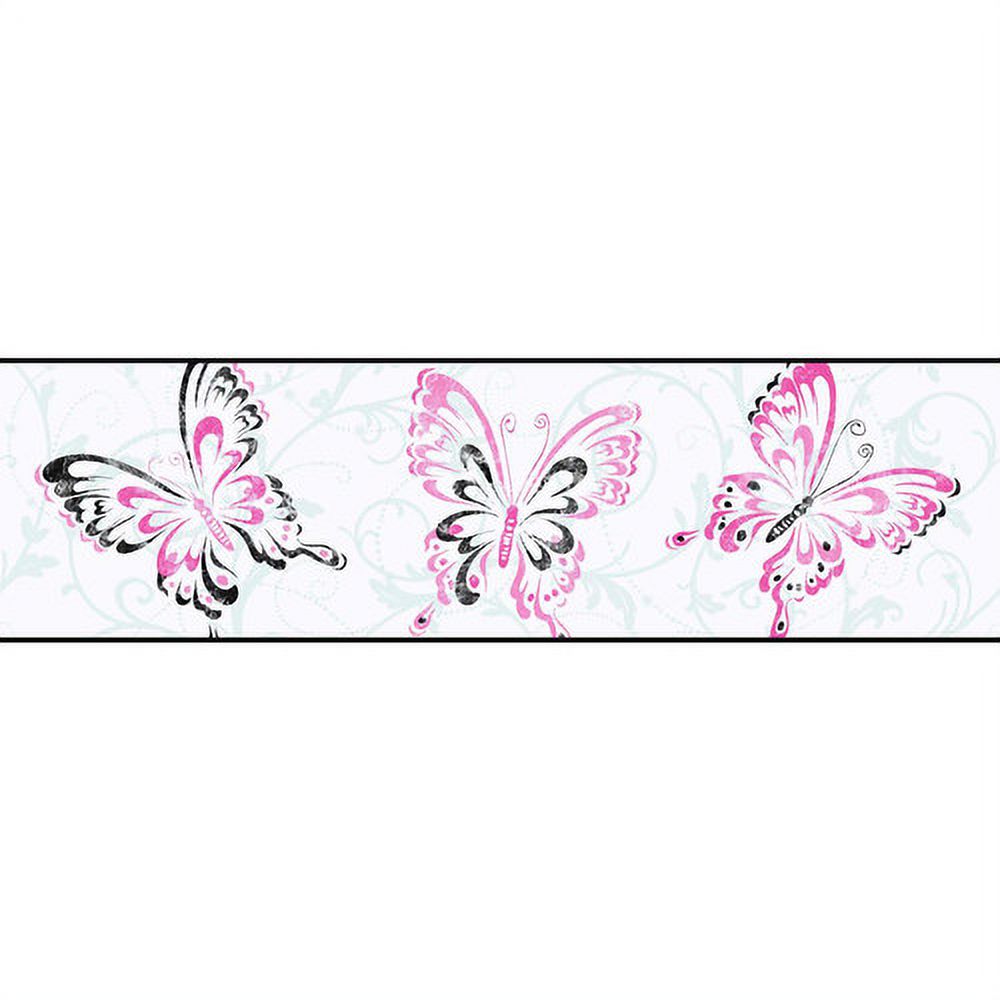 879426 Butterfly Scroll Wallpaper Border - image 2 of 2