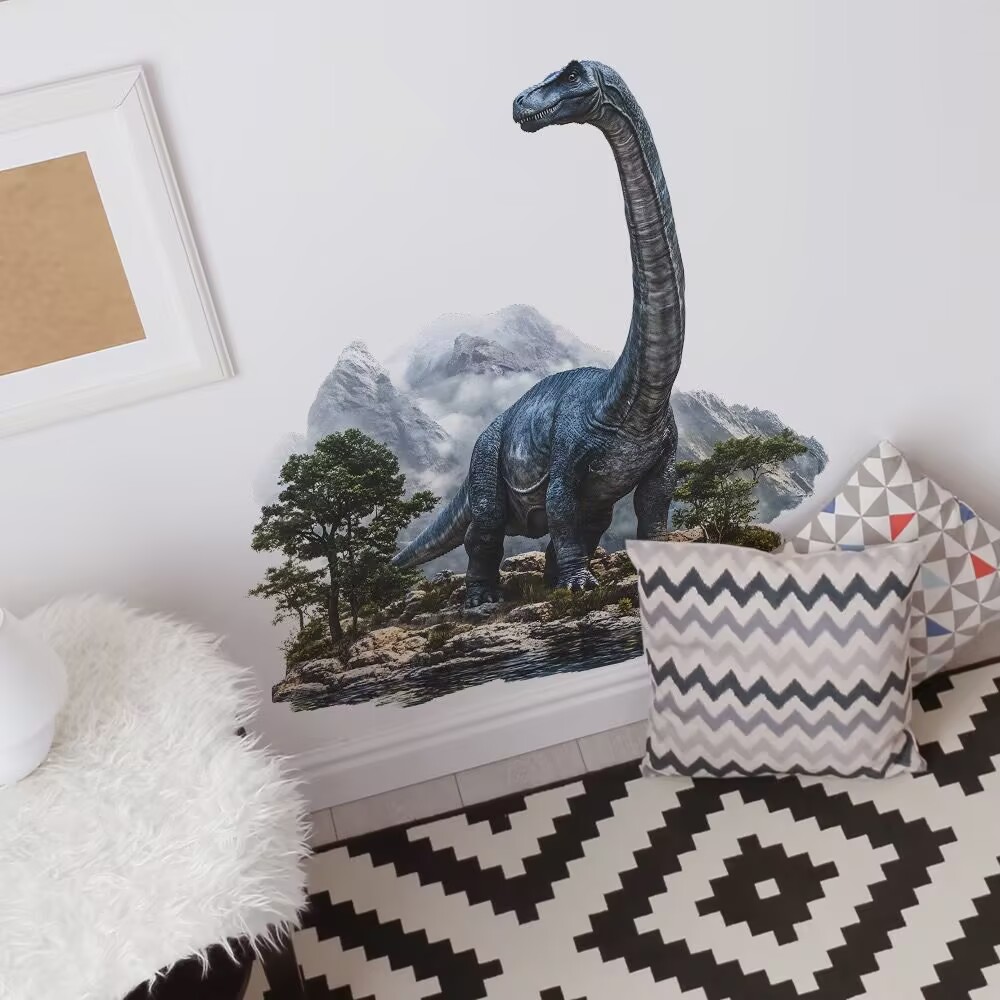 Large Dinosaur Wall Decor Decals Safari Wall Stickers Removable Peel and Stick Baby Nursery Kids Boys Bedroom Living Room Wall Art Murals Decoration