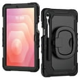 thumbnail image 2 of ELEHOLD Rugged Case for Samsung Galaxy Tab S11 2025,11-inch, Three-Layer Protection with Screen Protector Portable Folding Handle Grip 360° Rotating Kickstand Bracket Shockproof Cover,Black, 2 of 9