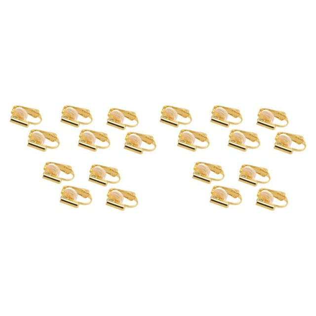 ZLight 10pcs Ear Clip Converters Earring Accessories Screw/Lever Non-Pierced Handmade with Loop Plastic Pads Findings Type9 2Set