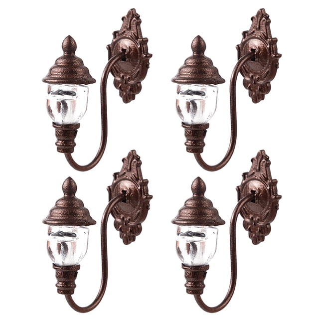 Miangastore 4 Pcs Mini Applique Murale Abs Café Blanc Bricolage Sable Décoration de Table pour Maquettistes 11 8 7 9 3 9 Po