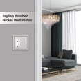 thumbnail image 4 of Placas de pared DEWENWILS de níquel cepillado con doble salida, paquete de 2, 4 of 7