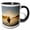 Black/White, variant on 3drose, Canada, B.c., a Kayaker Paddles in Sunlit Early Morning Mist on a Lake, 11oz Two-tone Yellow Mug