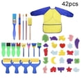 thumbnail image 1 of 42Pcs/Set Kids Sponge Paint Brush DIY Painting Rollers Apron Arts Crafts Tool  Puzzles & Magic Cubes, 1 of 6