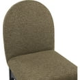 thumbnail image 4 of Meridian Furniture Waldorf Olive Boucle Fabric Dining Side Chair, 4 of 8