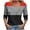 #0044-Red, variant on Uootdi Long Sleeve Shirts for Women Floral Print Asymmetrical V Neck Fall Tops Gift Retro Button T-Shirt Loose Fit Dressy Work Clo
