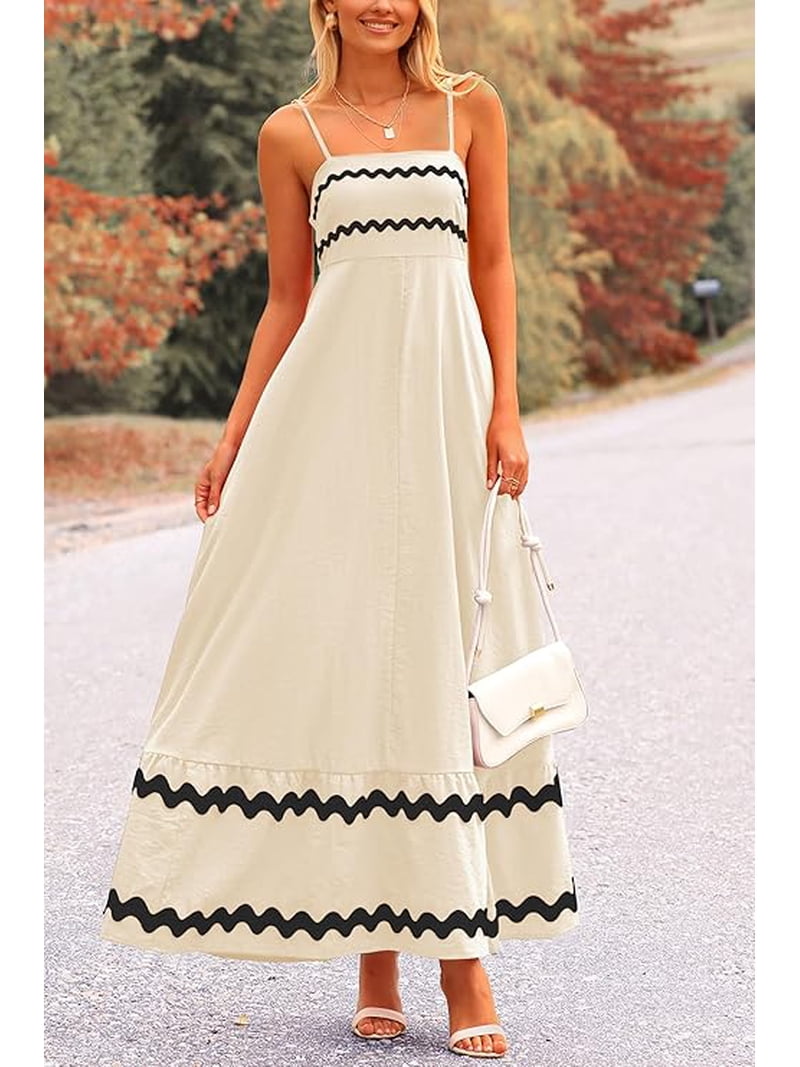 Eternal Blue Love Women Summer Flowy Maxi Dress Casual Sleeveless Spaghetti  Strap Ruffle Beach Long Dresses - Walmart.com