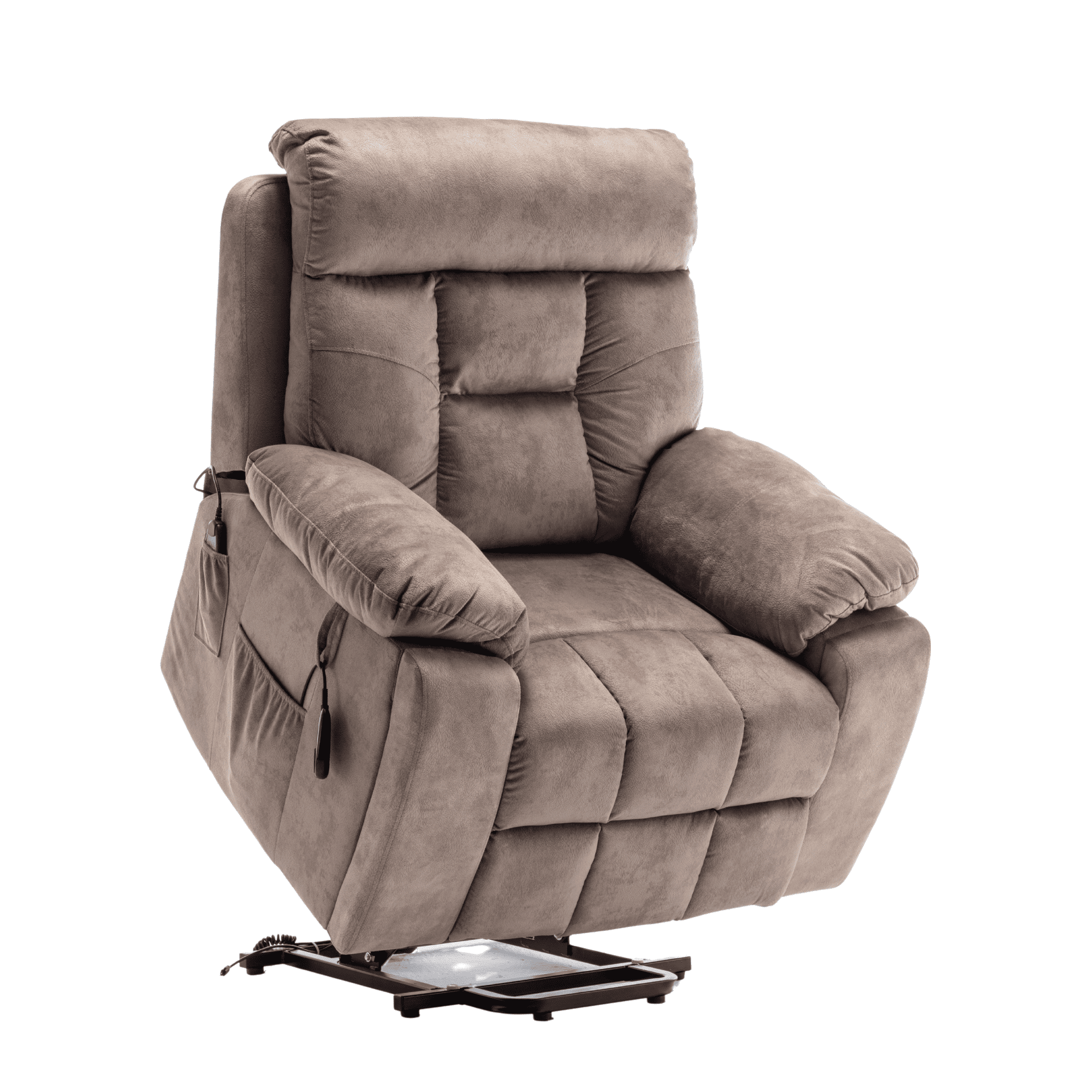 JUUXO Oversized Lift Recliner Chair, 26-inch Extra Wide Seat Big Man Recliner, Large Power Lift Chair with Heated Massage & Hidden Cup Holder
