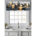 thumbnail image 4 of City Valances for Windows, Rod Pocket Kitchen Valance Curtains - Soft & Washable Small Window Treatment for Living Room,&nbsp;Bathroom, Oil Painting, 54x18inch, 4 of 9