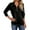 Black, variant on MIXUE Boho Tops For Women Autumn Winter Solid Color V Neck Zipper Long Sleeve Slim Casual Business Tunic Tee Shirts Holiday Wear,Green,M