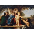 thumbnail image 3 of Edward Von Steinle 24x18 Black Modern Framed Museum Art Print Titled - Holy Family with St. John (1855), 3 of 5