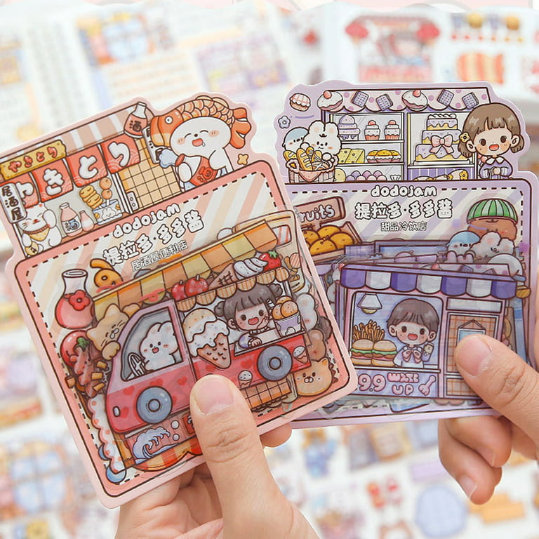 40PCS Cute Food Stickers Kawaii Cute Stickers Scrapbooking Diary Stickers
