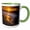 Green/White, variant on 3drose, Usa, New Jersey, Cape May. Sunrise on Ocean and Beach., 11oz Magic Transforming Mug