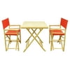 Phat Tommy Foldable 3 Piece Square Patio Bistro Set