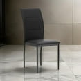thumbnail image 6 of Miya Side Dining Chair Set of 2- Black Faux Leather- Sleek Metal Legs, 6 of 6