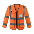 thumbnail image 3 of Reflective Safety Vest Long Sleeved High Visibility Lightweight Cloth for Construction Workers Outdoor, 3 of 9