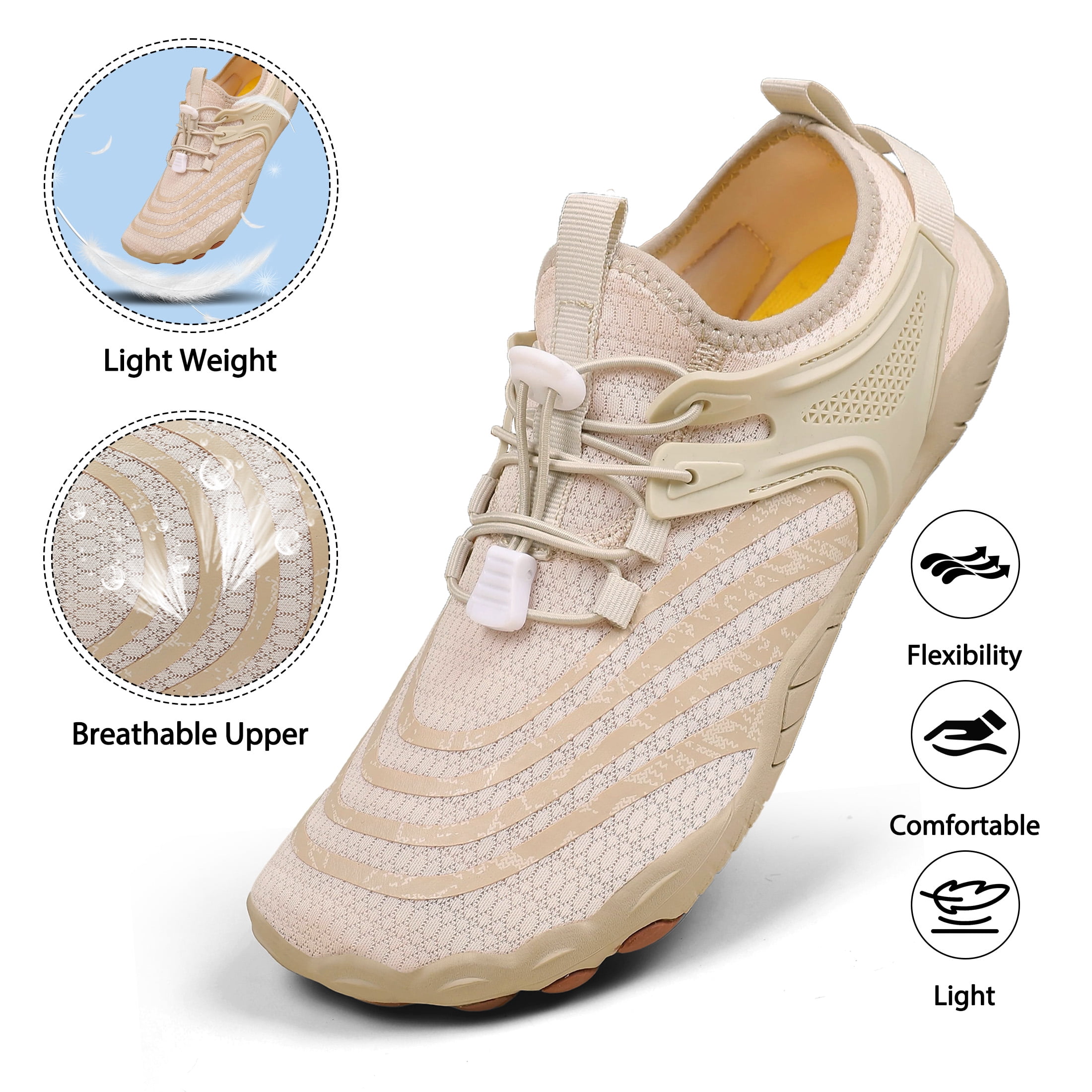Water Shoes for Women Men Wide Toe Box Quick Dry Barefoot Sport Shoes Lightweight Non Slip Hiking Shoes for Swimming Beach Walking Surfing Yoga