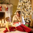 thumbnail image 4 of Costway 7.5ft Pre-Lit Premium Snow Flocked Hinged Artificial Christmas Tree w/ 450 Light, 4 of 9