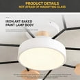 thumbnail image 4 of Ceiling Light Modern Semi Flushs Mount Ceiling Light Nordics Wood Chandelier With Circular Acrylic LED Shade For Living Room Bedroom Dining Room Requires Assemb, 4 of 6