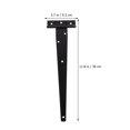 thumbnail image 4 of 2PCS 12 Inches T Shape Rustproof Iron Light Duty Shed Hinge Gate Strap Hinge Door Gates Hinges, 4 of 7