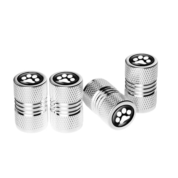 Ajauxi Tire Plug Core Caps Foot-print Pattern Car Tire Plug Caps Aluminum Plug Caps Plug Caps Caps Suit for Car Motorcycle Bicycle Etc Set Of 4
