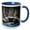 Blue/White, variant on 3drose, Arctic Wolf Blue, 11oz Two-tone Blue Mug