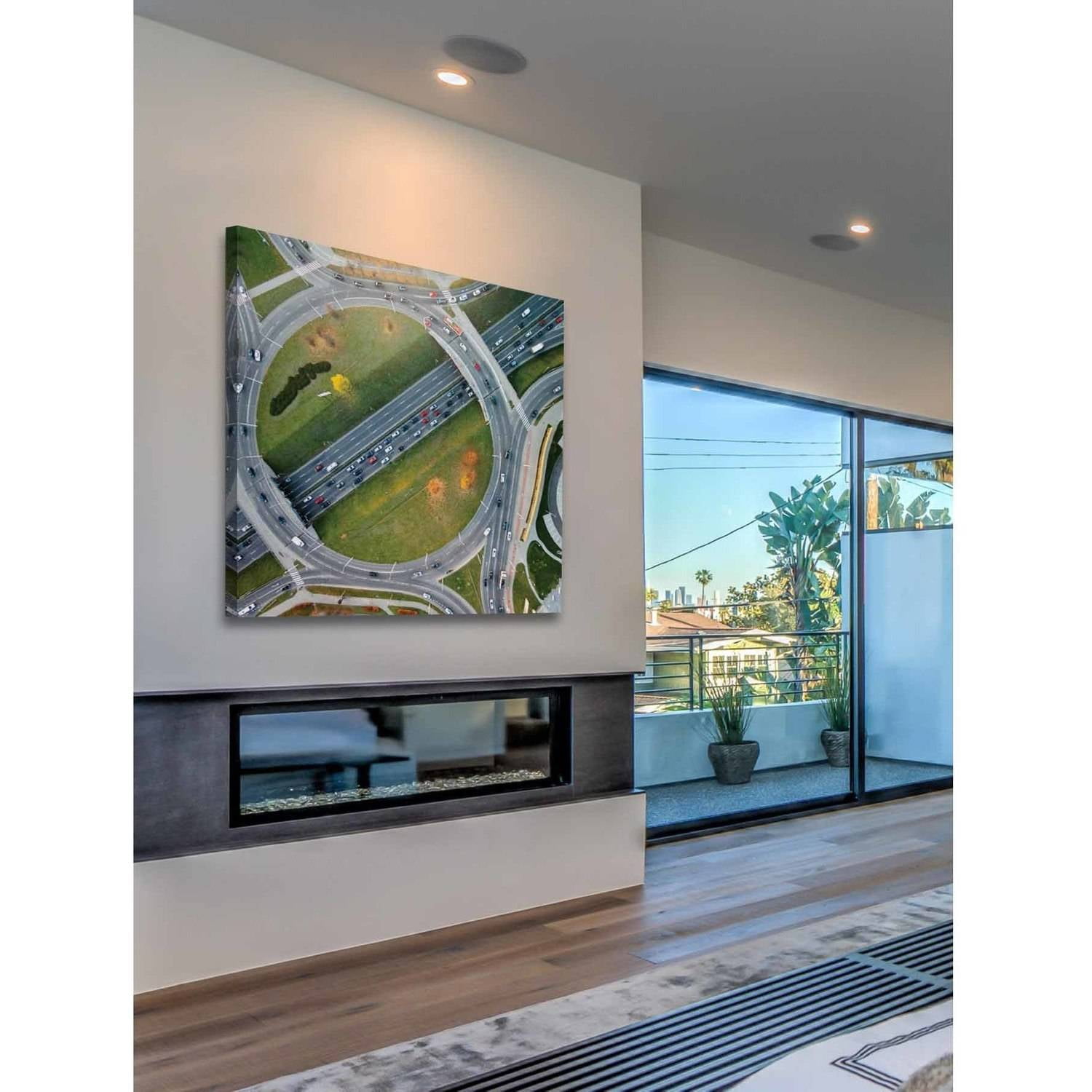 Marmont Hill "Traffic Circles" by Karolis Janulis Painting Print on Wrapped Canvas