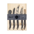 thumbnail image 3 of French Home Laguiole 5-Piece Artisan Cheese Knife Set with Black Pakkawood Handles, 3 of 6