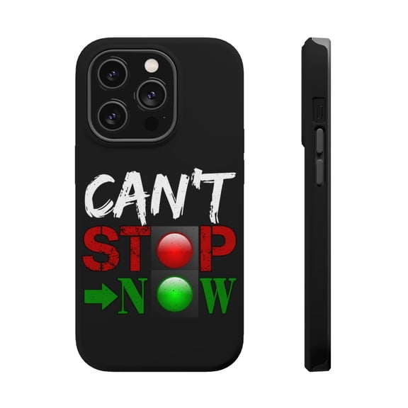 DistinctInk Tough Case for Apple iPhone 15 PRO (6.1" Screen), Compatible with MagSafe Charging - Can't Stop Now