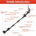 thumbnail image 3 of Moclever 2 in 1 Cordless Pole Saw & Electric Mini Chainsaw Length Adjustable Chain Saw with 2Pcs 3000mAh Batteries 4in/6in Chains for Tree Trimming, Black, 3 of 12