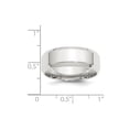 thumbnail image 2 of Solid 925 Sterling Silver 8mm Men's Bevel Edge Size 6.5 Wedding Band Ring Comfort-Fit, 2 of 3