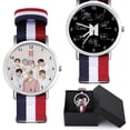 thumbnail image 2 of Reloj BTS Kpop Con Correa Trenzada De Nylon Para Hombre Y Mujer cosas de bts De Moda Con Caja Pulseras bts BT21 Relojes De Estudiante, 2 of 4