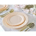 thumbnail image 3 of " OCCASIONS " 120 Plates Pack,(60 Guests) Vintage Wedding Party Disposable Plastic Plates Set -60x10.25'' Dinner+ 60x7.5'' Salad/Dessert Plate (Portofino Blush / Antique Rose), 3 of 8
