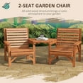thumbnail image 3 of CoSoTower 3Pcs Outdoor Bench Set for Backyard, Balcony, Tan Brown, 3 of 7