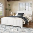 thumbnail image 4 of ChenyueFurn Queen Size Platform Bed, Solid Wood Frame with Support Slats,White, 4 of 10
