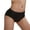 Black, variant on Xijirk Women's Mid Waist Brief Panties Fine Ribbed Textured Knit Underwear with Flat Elastic Waist Band for Daily Casual Wear,Black,S