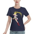 thumbnail image 1 of T-Shirt Basique à Manches Courtes pour Femmes Sailor Moon Lièvre Lunaire, 1 of 6
