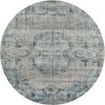 thumbnail image 1 of Ahgly Company Machine Washable Indoor Round Traditional Silver Gray Area Rugs, 4' Round, 1 of 7