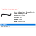 thumbnail image 2 of Lower Radiator Hose - Compatible with 1998 - 2003 Jaguar XJ8 1999 2000 2001 2002, 2 of 2